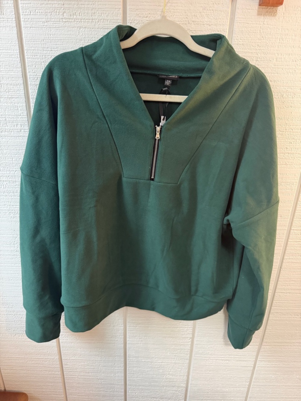 Coco + Carmen Forest Green Quarter-Zip Pullover